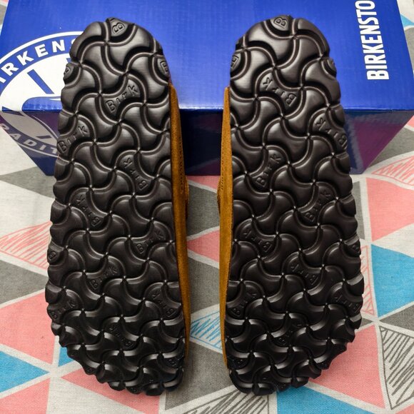 Women's Mink Suede Birkenstock Boston Shoes - Narrow Fit - Picture 3 of 5
